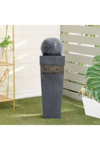 H&O Direct Electric Garden Water Feature Statue Trapezoid Water Fountain in Natural - image 1