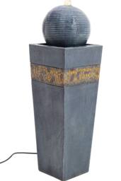 H&O Direct Electric Garden Water Feature Statue Trapezoid Water Fountain in Natural - thumbnail 4