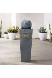 H&O Direct Electric Garden Water Feature Statue Trapezoid Water Fountain in Natural - thumbnail 2