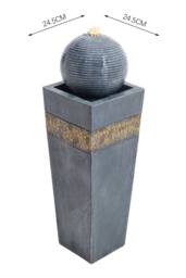 H&O Direct Electric Garden Water Feature Statue Trapezoid Water Fountain in Natural - thumbnail 6