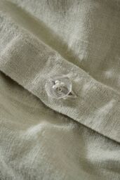 Martex Touch of Linen Duvet Cover Set (Includes 2 Pillowcases 1 For Single) in Pale Green - Size: Single - thumbnail 4