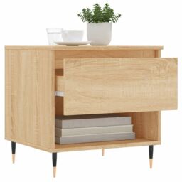 Berkfield Home Coffee Tables 2 pcs Sonoma Oak 50x46x50 cm Engineered Wood in Brown - Size: 50 x 46 x 50 cm - thumbnail 4
