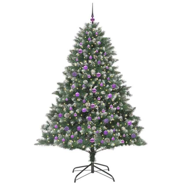 Berkfield Home Modern Artificial Christmas Tree with Stand Green 140 x 140 x 210 cm - image 1