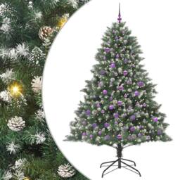 Berkfield Home Modern Artificial Christmas Tree with Stand Green 140 x 140 x 210 cm - thumbnail 3