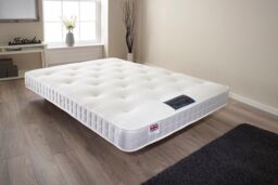 Somnior Coolblue Sprung Memory Tufted Mattress in White - Size: Small Double - thumbnail 1