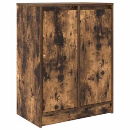 Berkfield Home Sideboard Smoked Oak 57x34x76 cm Engineered Wood in Brown - Size: 57 x 34 x 76 cm - thumbnail 2