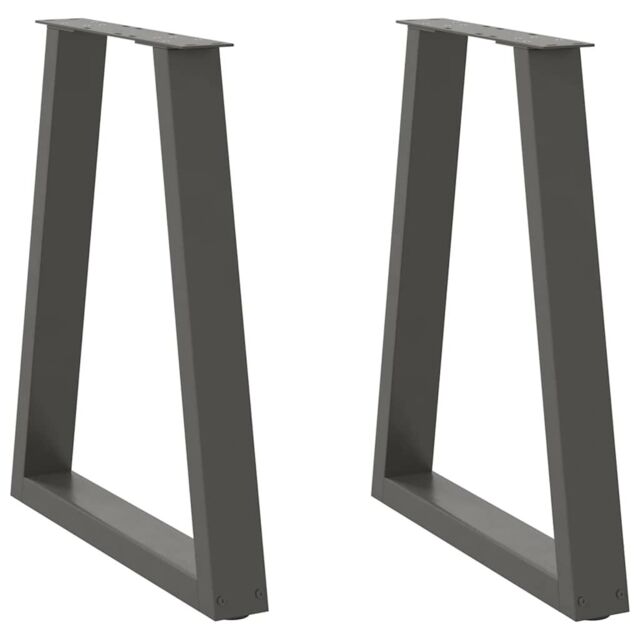 Berkfield Home Coffee Table Legs V-Shape 2 pcs Anthracite 50x(72-73) cm Steel in Black - image 1