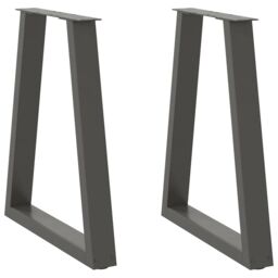 Berkfield Home Coffee Table Legs V-Shape 2 pcs Anthracite 50x(72-73) cm Steel in Black - thumbnail 1