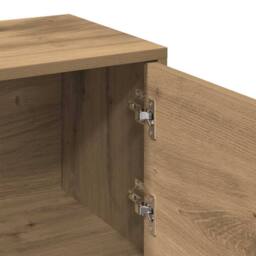 Berkfield Home TV Cabinet Artisan Oak 102x30x37.5 cm Engineered Wood in Brown - thumbnail 8