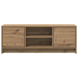 Berkfield Home TV Cabinet Artisan Oak 102x30x37.5 cm Engineered Wood in Brown - thumbnail 4
