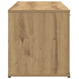 Berkfield Home TV Cabinet Artisan Oak 120x34x37 cm Engineered Wood in Brown - Size: 120 x 34 x 37 cm - thumbnail 5
