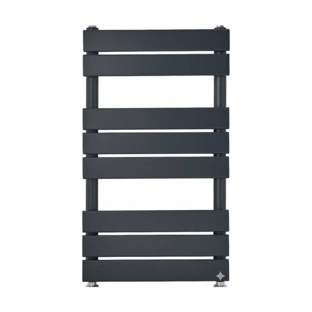 Bathroom Kingdom Queenstown Anthracite Designer Flat Panel Heated Towel Rail 800x450mm in Grey - image 1