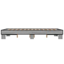 Berkfield Home Durable Bed Frame without Mattress Grey Sonoma 140x200 cm - thumbnail 5