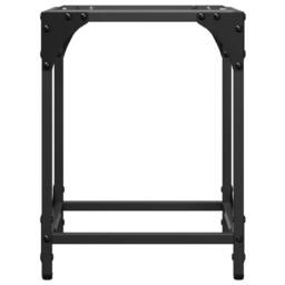 Berkfield Home Modern Coffee Table with Transparent Glass Top 30x30x40 cm Steel - Size: 30 x 30 x 40 cm - thumbnail 4