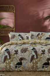 Furn Tocorico Toucan Exotic Reversible Duvet Cover Set in Natural - Size: Double - thumbnail 2