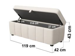 Solace+Co Emilie Blanket Box in Cream - thumbnail 7