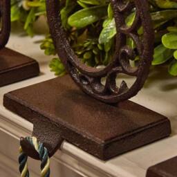 Dibor JOY Set of 3 Decorative Stocking Hook Christmas Stocking Holders in Brown - Size: 3 Pack - thumbnail 3