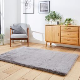 The Rug Shop UK Modern Shaggy Anti-Shed Easy To Clean Area Rug in Grey - Size: 150 cm x 230 cm - thumbnail 2