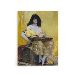 "Artery8 Henri Regnault Biblical Figure Salome Canvas Wall Art Print in Yellow - Size: W18"" x H24""" - thumbnail 1