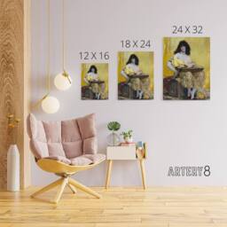 "Artery8 Henri Regnault Biblical Figure Salome Canvas Wall Art Print in Yellow - Size: W18"" x H24""" - thumbnail 4