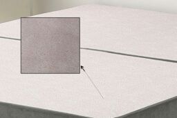 Somnior Bliss Divan Bed Base with Headboard Plush Velvet in Stone - Size: Small Double - thumbnail 4