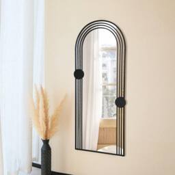 Charles Bentley Warsaw Arch Mirror Black Weather Resistant Wall Mount - thumbnail 5