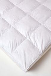 Homescapes Goose Feather Bed Mattress Topper in White - Size: Super King - thumbnail 3