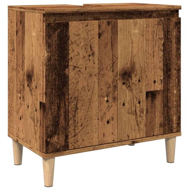 Berkfield Home Sink Cabinet Old Wood 58x33x60 cm Engineered Wood in Brown - Size: 58 x 33 x 60 cm - image 1