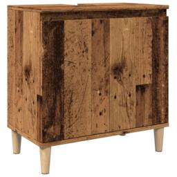 Berkfield Home Sink Cabinet Old Wood 58x33x60 cm Engineered Wood in Brown - Size: 58 x 33 x 60 cm - thumbnail 1