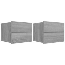 Berkfield Home Bedside Cabinets 2 pcs Grey Sonoma 40x30x30 cm Engineered Wood - Size: 40 x 30 x 30 cm - thumbnail 2