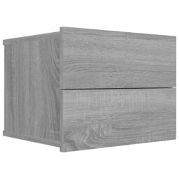 Berkfield Home Bedside Cabinets 2 pcs Grey Sonoma 40x30x30 cm Engineered Wood - Size: 40 x 30 x 30 cm - thumbnail 4