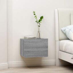 Berkfield Home Bedside Cabinets 2 pcs Grey Sonoma 40x30x30 cm Engineered Wood - Size: 40 x 30 x 30 cm - thumbnail 1