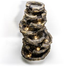 Primrose Rock Pool Water Feature Fountain 8 Tier Waterfall Natural Stone Effect - thumbnail 2