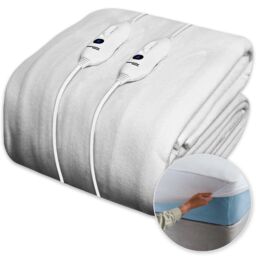 Dreamcatcher Luxury Polyester Electric Blanket Heated Fully Fitted Under Blanket 3 Heat Settings - Single/Double/King/Super King - Size: Double - thumbnail 1