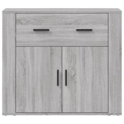 Berkfield Home Sideboard Grey Sonoma 80x33x70 cm Engineered Wood - Size: 80 x 33 x 70 cm - thumbnail 1