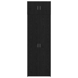 Berkfield Home Storage Cabinet Black Oak 70x42.5x225 cm Engineered Wood - thumbnail 8