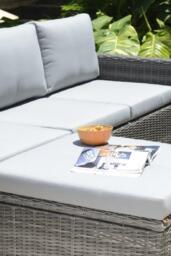 Marbella Five Seater Rattan Outdoor Garden Corner Lounge Set with Armchair and Table - thumbnail 4