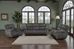 META Sofa Majestik 3 Seater Power Recliner in Dark Grey - thumbnail 2