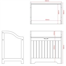 Home Discount Bath Vida Freestanding Functional Laundry Chest Bathroom Storage in Grey - thumbnail 3