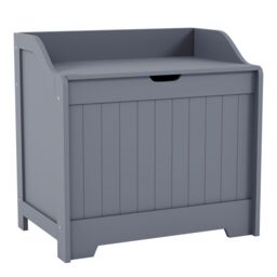 Home Discount Bath Vida Freestanding Functional Laundry Chest Bathroom Storage in Grey - thumbnail 1