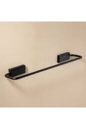 Cosmic Towel Rail 40cm Screw-in or Self-adhesive Matt Black NEXT Collection - thumbnail 2