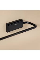 Cosmic Towel Rail 40cm Screw-in or Self-adhesive Matt Black NEXT Collection - thumbnail 3