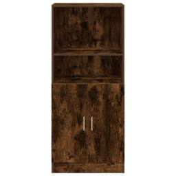 Berkfield Home Kitchen Cabinet Smoked Oak 57x41.5x131.5 cm Engineered Wood in Brown - thumbnail 4