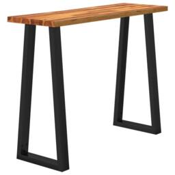 Berkfield Home Console Table with Live Edge 110x35x80 cm Solid Wood Acacia in Brown - Size: 110 x 35 x 80 cm - thumbnail 3