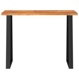 Berkfield Home Console Table with Live Edge 110x35x80 cm Solid Wood Acacia in Brown - Size: 110 x 35 x 80 cm - thumbnail 4