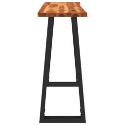 Berkfield Home Console Table with Live Edge 110x35x80 cm Solid Wood Acacia in Brown - Size: 110 x 35 x 80 cm - thumbnail 5