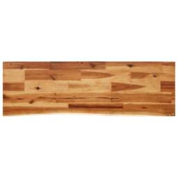 Berkfield Home Console Table with Live Edge 110x35x80 cm Solid Wood Acacia in Brown - Size: 110 x 35 x 80 cm - thumbnail 6