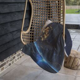 Benjamin Tate Design Connection Lines Around Earth Globe Blanket in Natural - Size: 120 cm x 150 cm - thumbnail 4