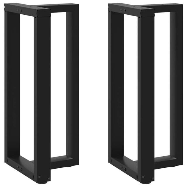 Berkfield Home Bar Table Legs T-Shaped¬†2 pcs Black 50x35x(90-91) cm Steel - image 1