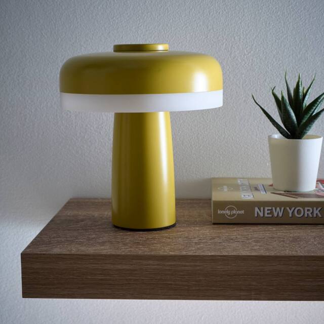 K LIVING Lyon Ochre Rechargeable Led Table Lamp in Yellow - image 1